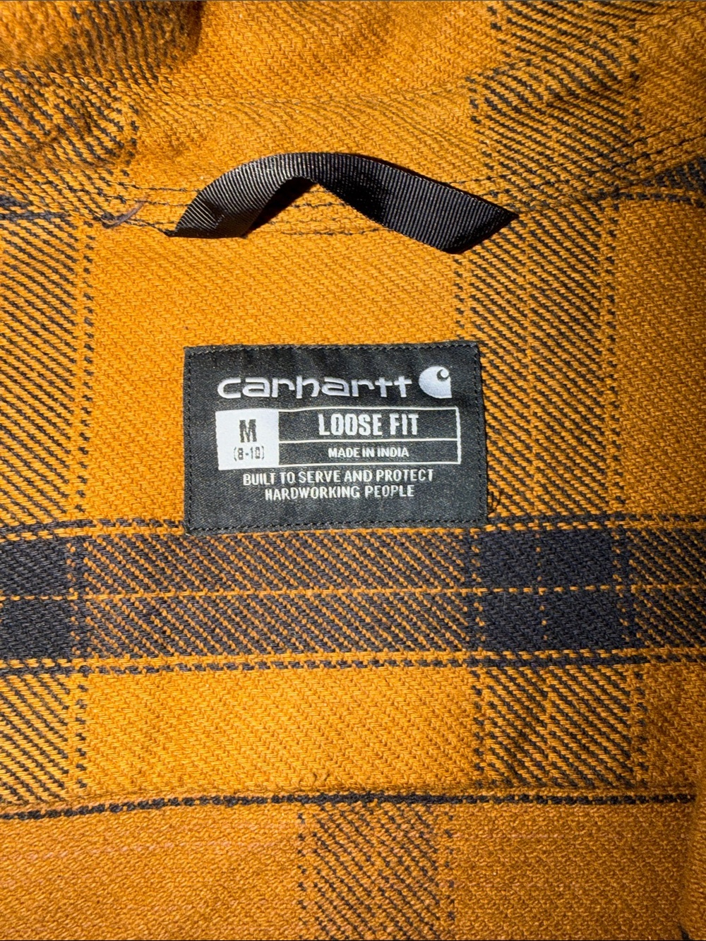 Carhartt Women's Mustard Brown Plaid Heavyweight Work Jacket - Picture 3 of 4